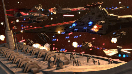 Large Space Battle Scene $35